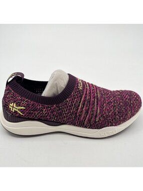 Kuru Stride Womens Size 6 Purple White Athletic Walking Slip On Shoes Sneakers